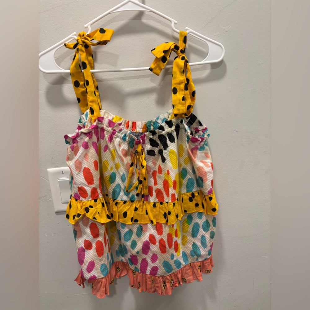 Vibrant Multicolor Ruffle Top